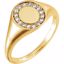 122817:601:P 14kt Yellow 1/6 CTW Diamond Signet Ring