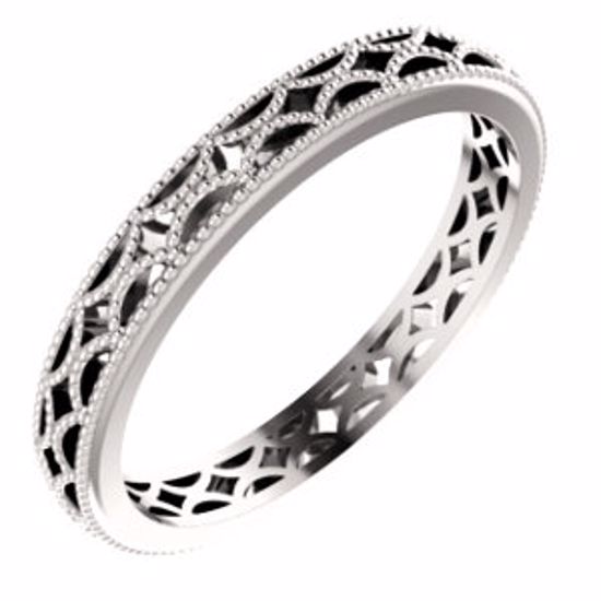 51580:132:P Platinum 3mm Band Size 7.5