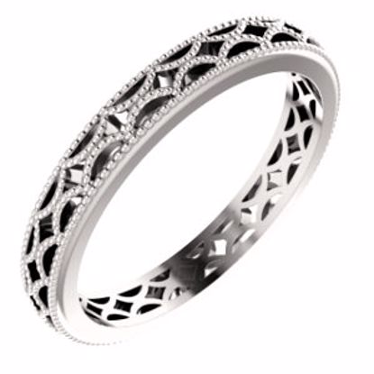 51580:151:P 14kt Rose 3mm Crescent Milgrain Design