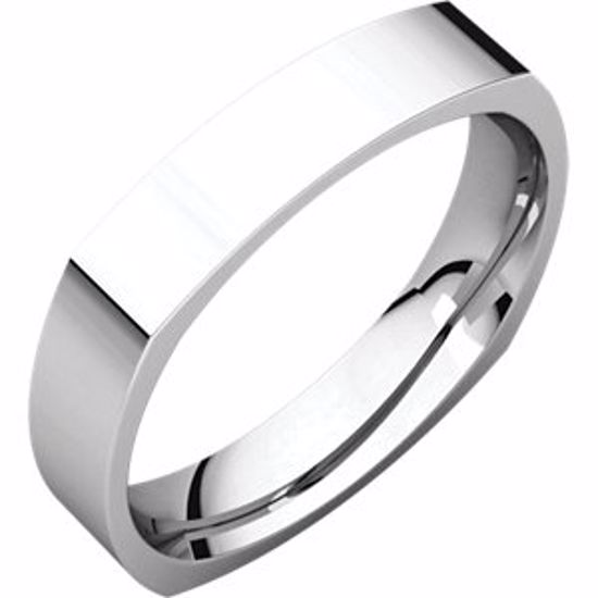 SQR9:133090:P 10kt Yellow 4mm Square Comfort Fit Band