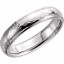 51534:205:P Platinum 5mm Half Round Edge Comfort Fit Hammer Finish Band Size 5