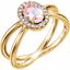 71878:601:P 14kt Yellow Morganite & 1/10 CTW Diamond Ring