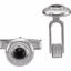 86426:105:P 14kt White Men's Onyx & Diamond Cuff Links