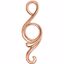 86320:103:P 14kt Rose Freeform Pendant