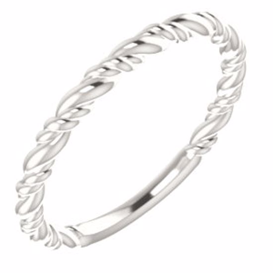 51570:104:P Platinum Stackable Rope Ring