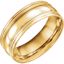 51601:6115:P 14kt Yellow 8mm Coin Edge Design Band Size 11.5