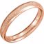 51622:312:P 14kt Rose 4mm Knurl Design Band Size 12