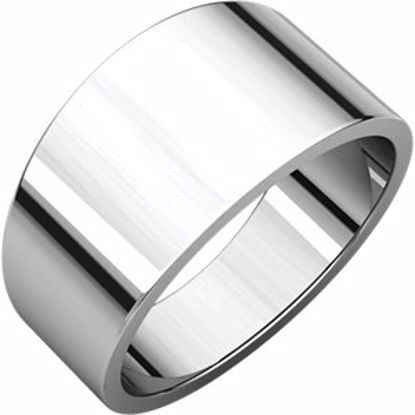 FT7:4069:P Sterling Silver 10mm Flat Tapered Band