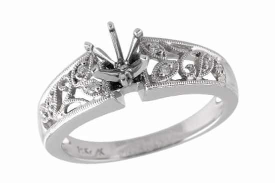 A060-30488_W A060-30488_W - 14KT Gold Semi-Mount Engagement Ring
