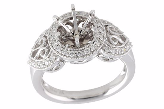 C241-20460_W C241-20460_W - 14KT Gold Semi-Mount Engagement Ring