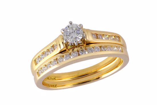 F063-04124_Y F063-04124_Y - 14KT Gold Two-Piece Wedding Set