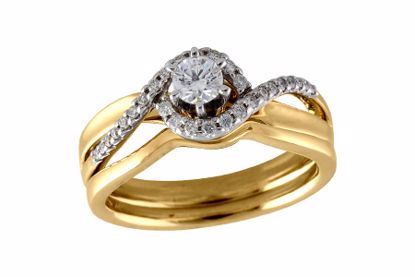B238-49597_T B238-49597_T - 14KT Gold Two-Piece Wedding Set