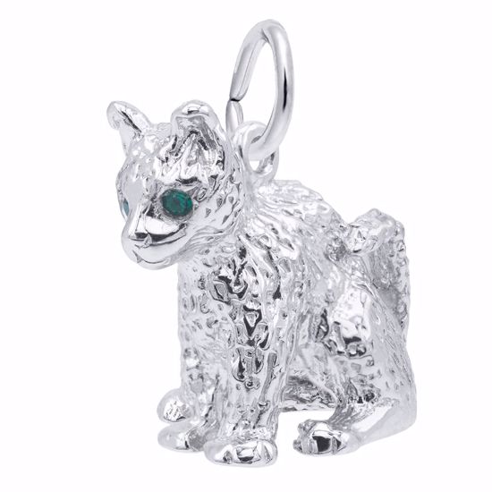 Picture of Cat Charm Pendant - Sterling Silver