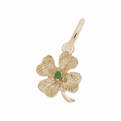 Picture of 4 Leaf Clover Charm Pendant - 14K Gold