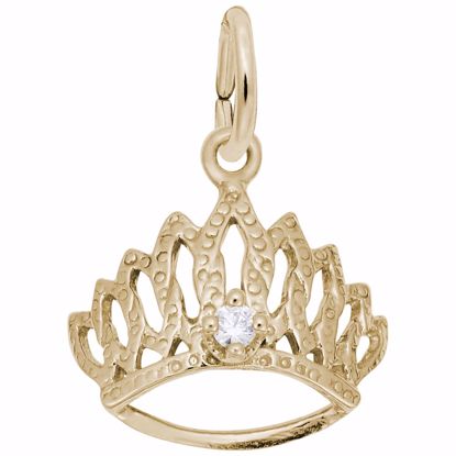Picture of Tiara W/Birthstone-Sept Charm Pendant - 14K Gold
