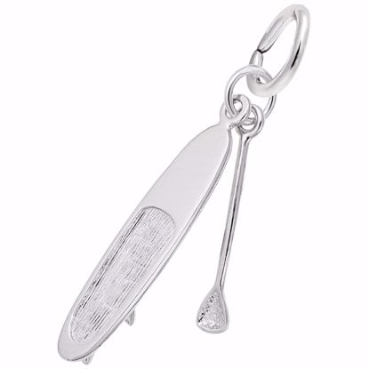 Picture of Sup Paddle Board & Paddle Charm Pendant - Sterling Silver
