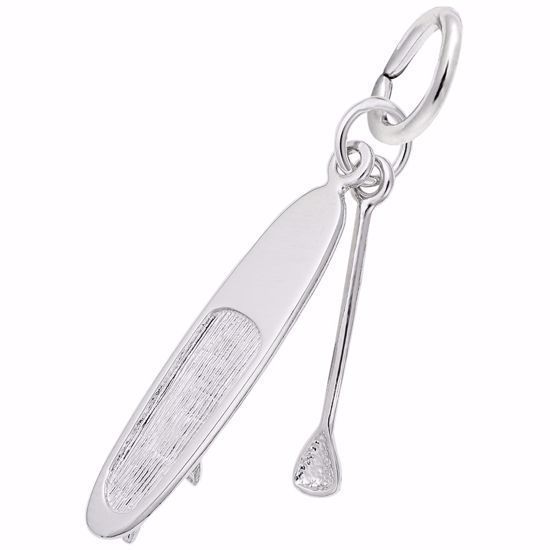 Picture of Sup Paddle Board & Paddle Charm Pendant - Sterling Silver
