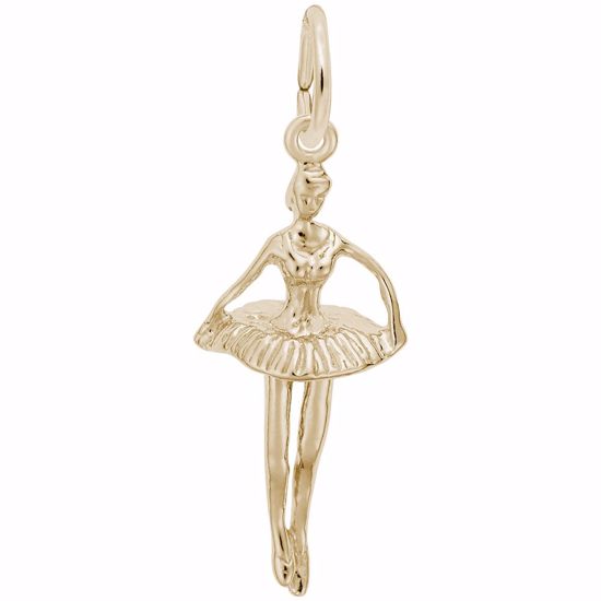 Picture of Ballet Dancer Charm Pendant - 14K Gold