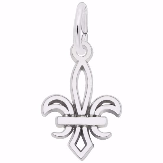 Picture of Fleur De Lis Charm Pendant - Sterling Silver