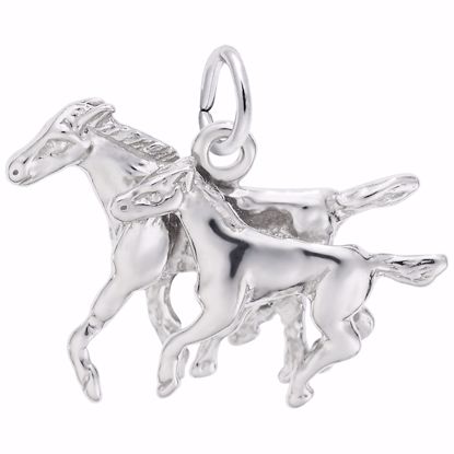 Picture of Horse And Colt Charm Pendant - Sterling Silver