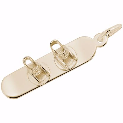 Picture of Snowboard Charm Pendant - 14K Gold