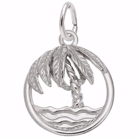 Picture of Palm Charm Pendant - Sterling Silver