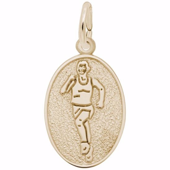 Picture of Runner Charm Pendant - 14K Gold