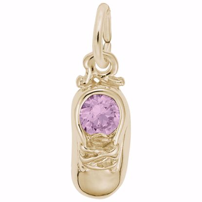 Picture of 10 Babyshoe-Oct Charm Pendant - 14K Gold