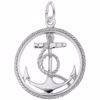 Picture of Anchor Charm Pendant - Sterling Silver