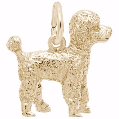 Picture of Poodle Charm Pendant - 14K Gold