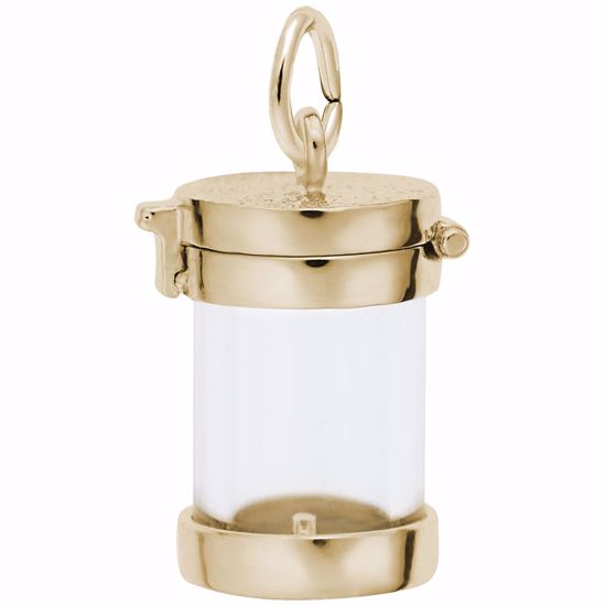 Picture of Capsule Charm Pendant - 14K Gold