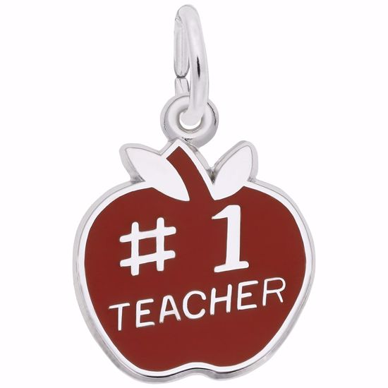 Picture of Teacher Charm Pendant - Sterling Silver