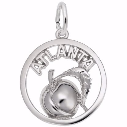 Picture of Atlanta Peach Charm Pendant - Sterling Silver
