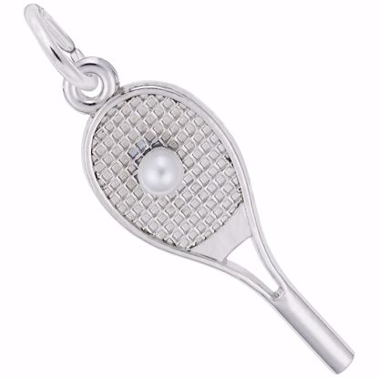 Picture of Tennis Racquet Charm Pendant - Sterling Silver