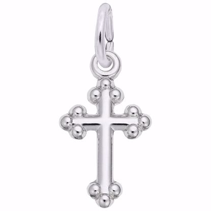 Picture of Cross Charm Pendant - Sterling Silver