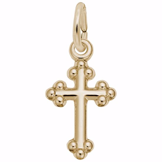 Picture of Cross Charm Pendant - 14K Gold