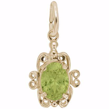 Picture of 08 Birthstone August Charm Pendant - 14K Gold