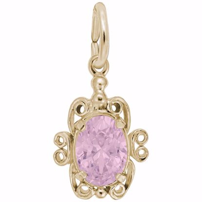 Picture of 10 Birthstone October Charm Pendant - 14K Gold