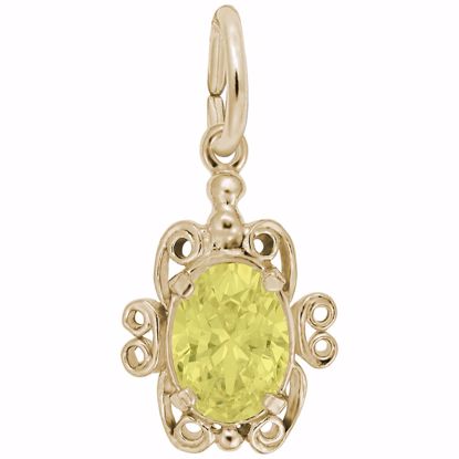 Picture of 11 Birthstone November Charm Pendant - 14K Gold