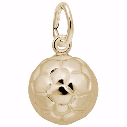 Picture of Soccer Ball Charm Pendant - 14K Gold