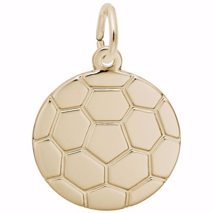 Picture of Soccer Ball Charm Pendant - 14K Gold
