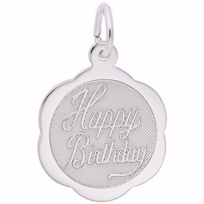 Picture of Birthday Charm Pendant - Sterling Silver