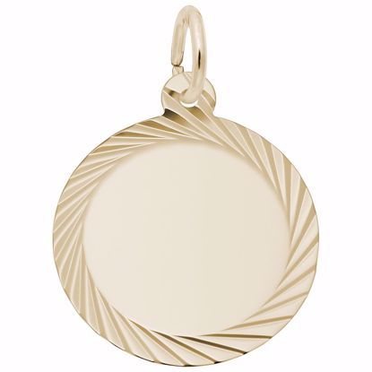 Picture of Round Disc Charm Pendant - 14K Gold