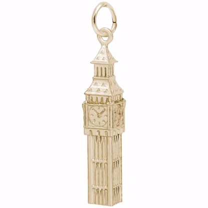 Picture of Big Ben Charm Pendant - 14K Gold