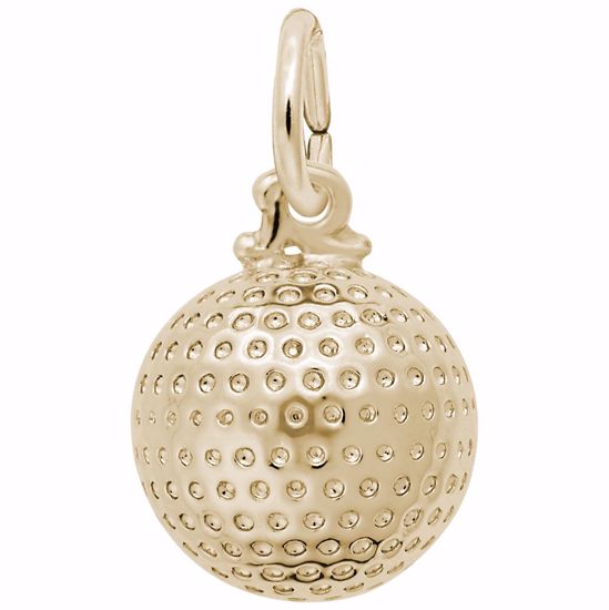 Picture of Golf Ball Charm Pendant - 14K Gold
