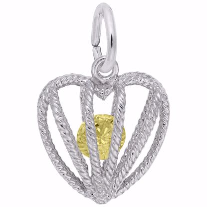 Picture of 11 Heart Birthstone Nov Charm Pendant - Sterling Silver